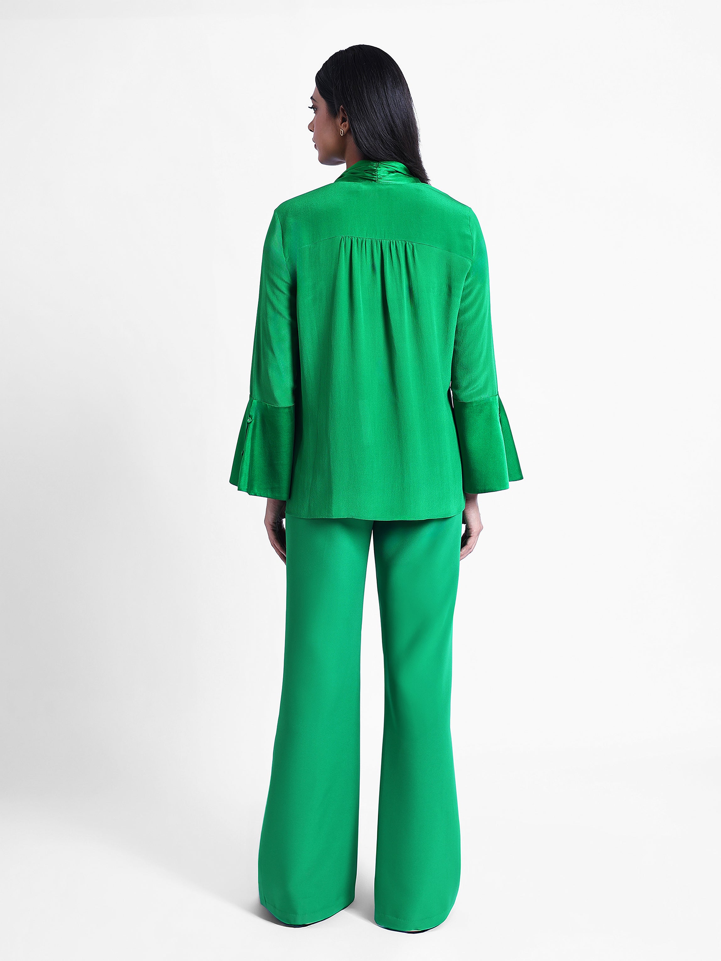 Rey Silk Front Tie Blouse