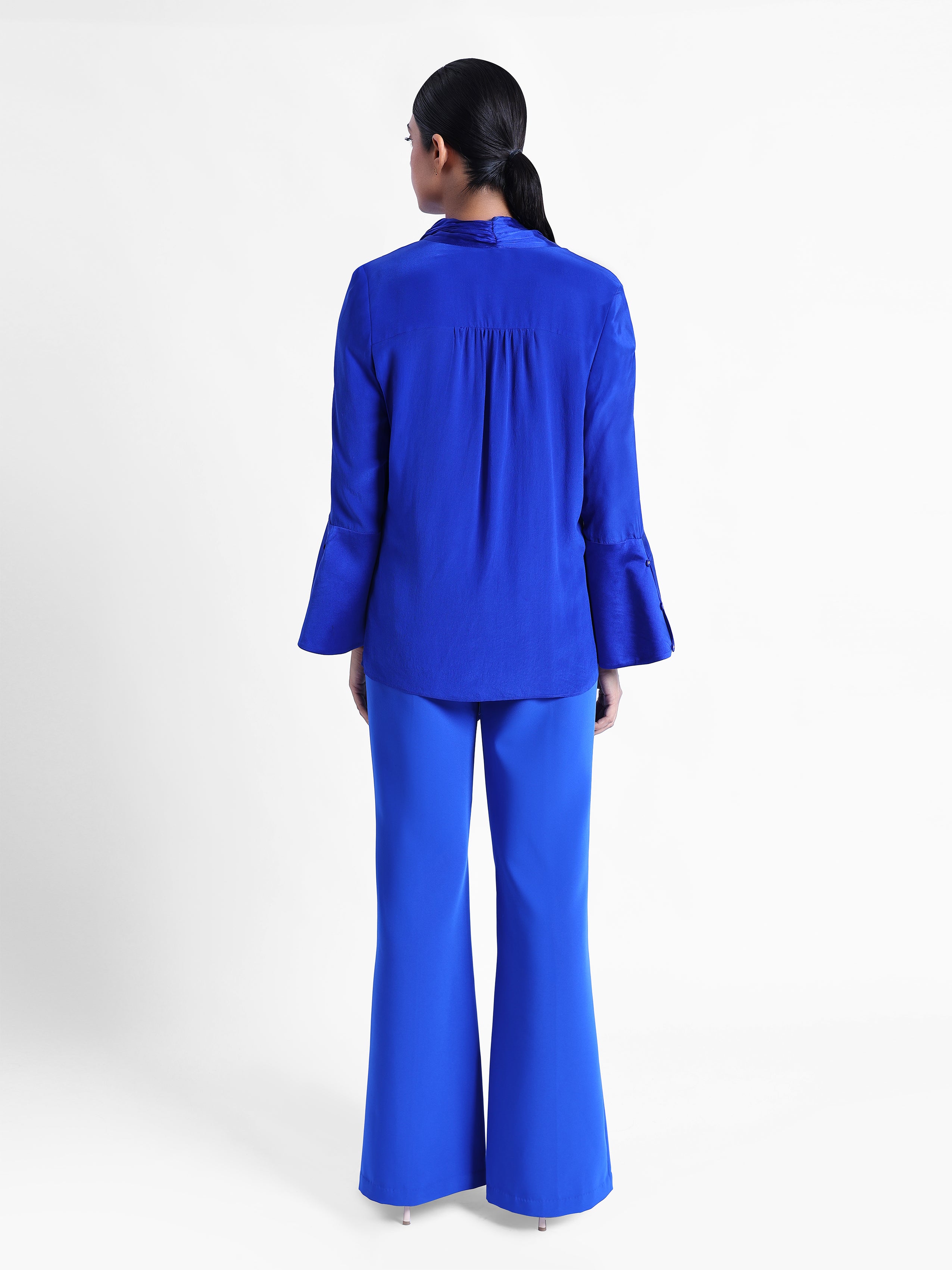 Rey Silk Front Tie Blouse