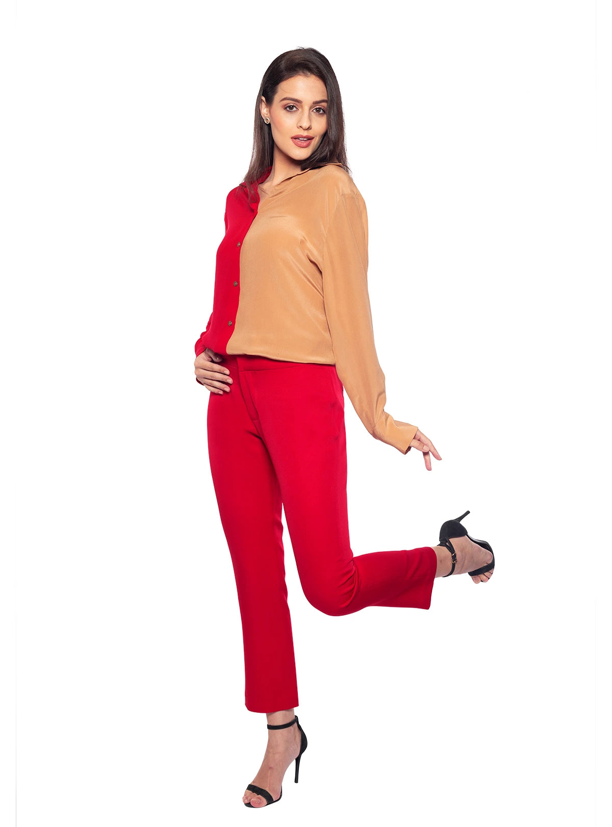 Half N Half Silk Shirt