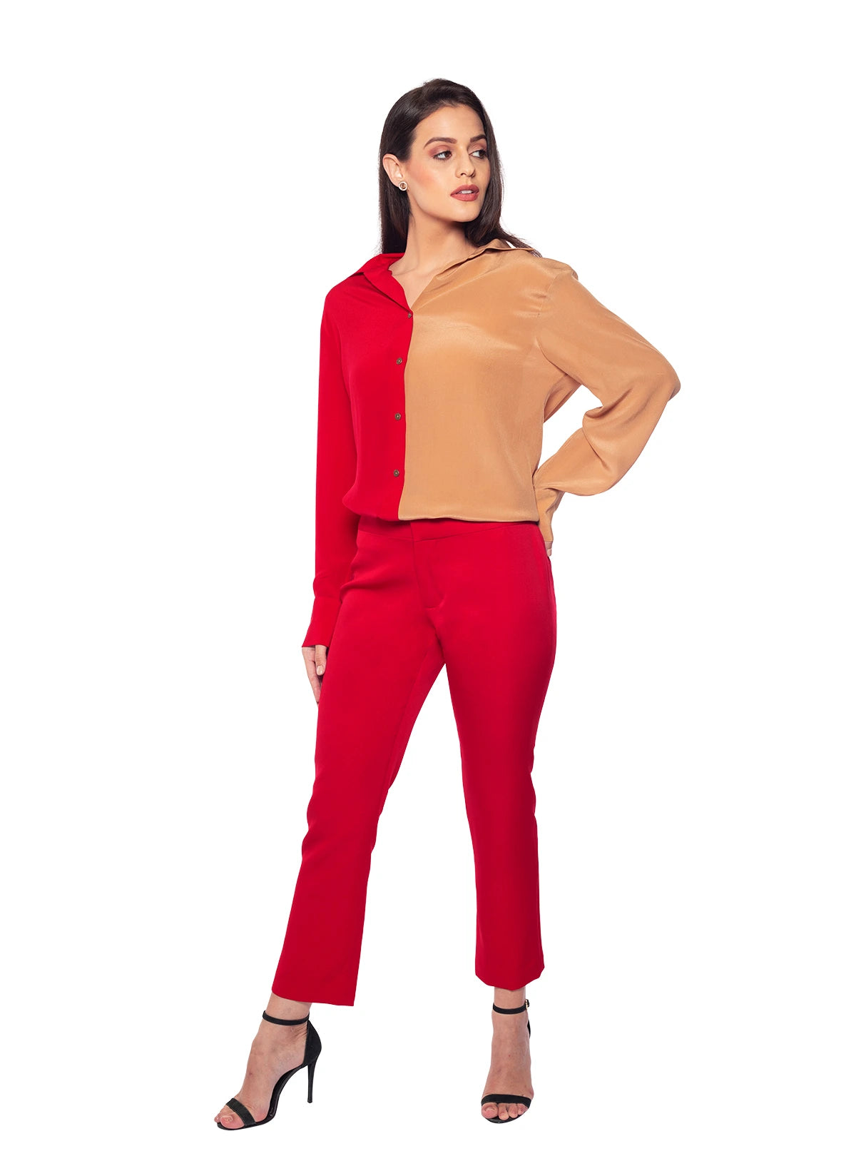 Half N Half Silk Shirt