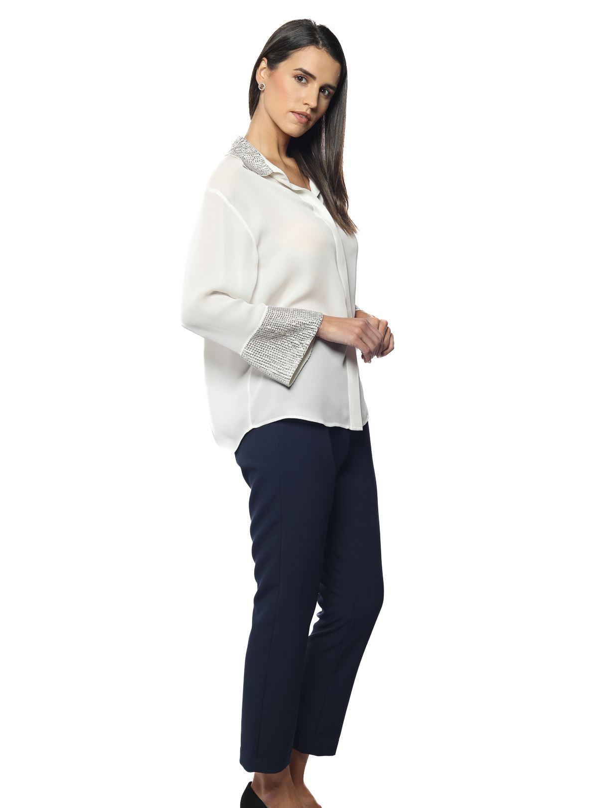 Kate Embellished Silk Shirt