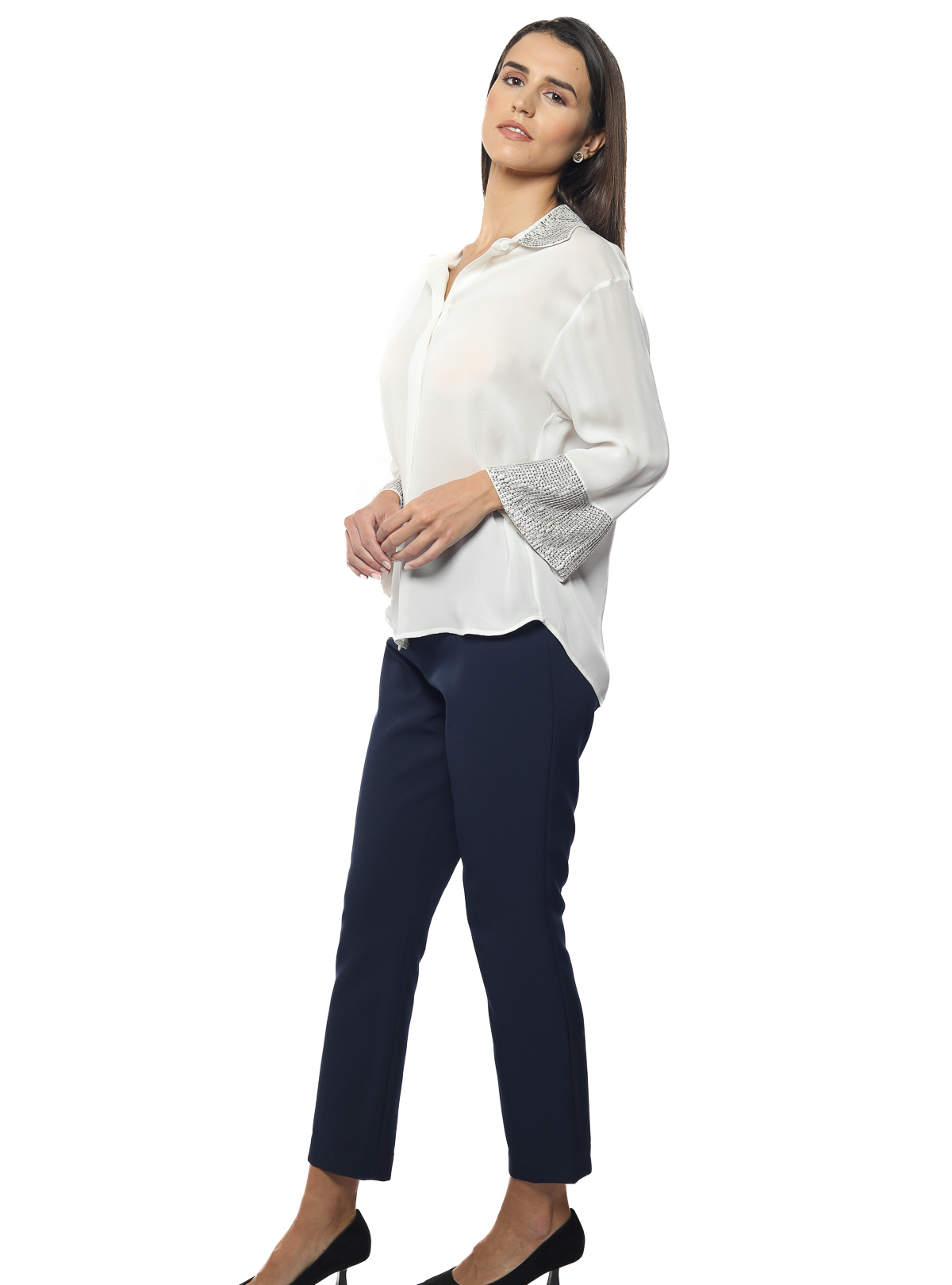Kate Embellished Silk Shirt